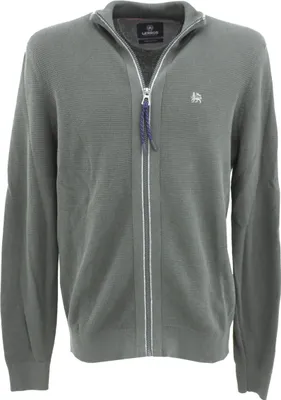 Produktbild von 33194 Lerros, ,  Herren Strickjacke, feiner Jaquardstrick, khakigrün, M