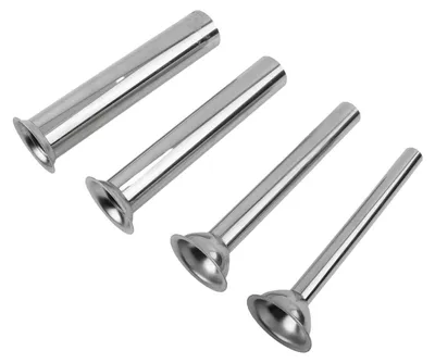 Imagen del producto de Juego de 4 embudos de acero inoxidable para hacer salchichas caseras