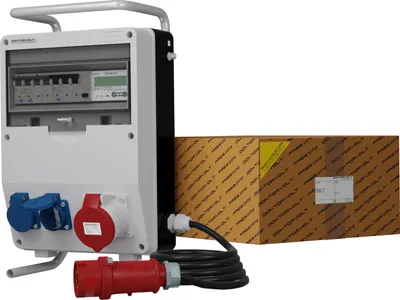 Produktbild von Stromverteiler TD-S/FI 32A 2x230V SKHU Kabel Stromzähler MID Doktorvolt® 0496