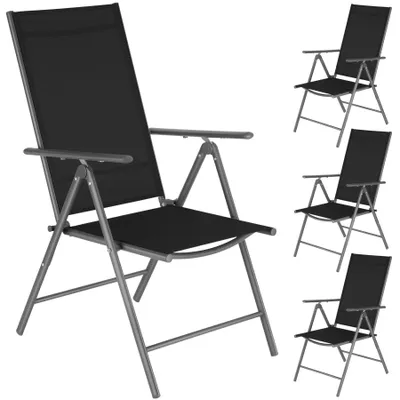 Obrázek produktu pro Skládací zahradní židle tectake® s nastavitelným opěradlem, síťovina