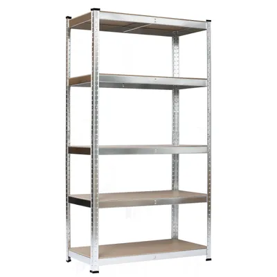 Produktbild von Schwerlastregal Schulte verzinkt 180x120x40 cm Stecksystem 5 Holzböden Tragkraft 750 kg