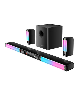 Produktbild von ULTIMEA 7.1ch abnehmbare Soundbar mit RGB Licht, Virtual Surround Sound System mit Subwoofer, 2 Surround Lautsprecher, 410W