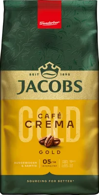 Produktbild von JACOBS Kaffeebohnen Expertenröstung Café Crema Gold ganze Bohnen geröstet 4x1 kg