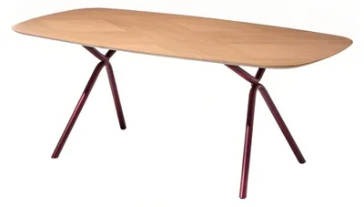 Produktbild von Moderne Esstisch Robuste Holzplatte Designer Esszimmer Möbel