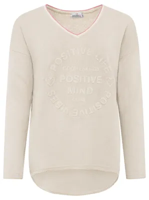 Produktbild von Zwillingsherz Damen Sweatshirt mit Schriftzug – Oversize Pullover aus Baumwolle