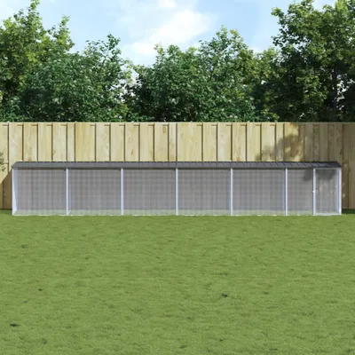 Obrázok produktu pre Klietka pre kurčatá so strechou antracitová 603x98x90 cm pozinkovaná oceľ
