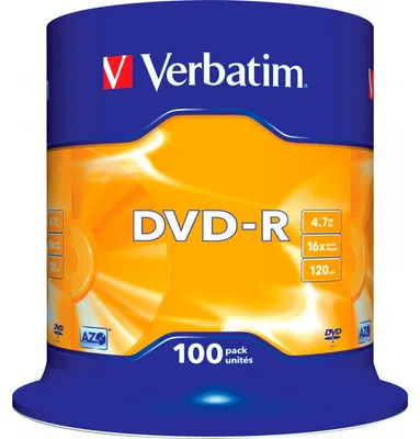Obrázok produktu pre Verbatim DVD-R Blank 100 vretien