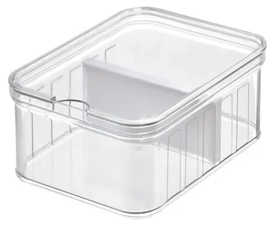 Immagine prodotto di Scatola frigo con scomparti, 21,2 x 16,2 x 9,6 cm, plastica, trasparente - iDesign | Crisp