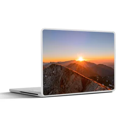Produktbild von MuchoWow® Laptop Aufkleber Sticker Cover Berg - Landschaft - Sonne 31x22.5 cm - Laptop-Deko