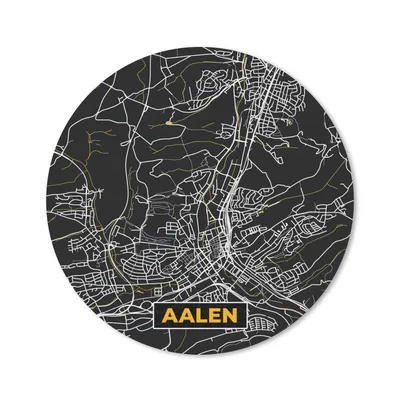 Produktbild von MuchoWow® Mauspad Mousepad Aalen - Gold - Stadtplan - Karte - Deutschland 20x20 cm - Mousepads - Maus Mat - Pad - Mausunterlage - Schreibtischmatte