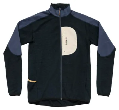 Produktbild von DEVOLD ADVENTURE JACKET Damen Merino Unterjacke schwarz/blau schwarz/blau S