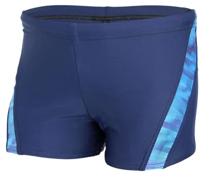 Produktbild von Aquarti Jungen Schwimmhose Kontrastfarbige Einsätze, Farbe: Dunkelblau / Blau, Größe: 134