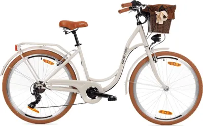 Obrázok produktu pre Dámsky mestský bicykel Goetze Mood 26" – 6 rýchlostí, oceľový rám 17", LED osvetlenie, košík
