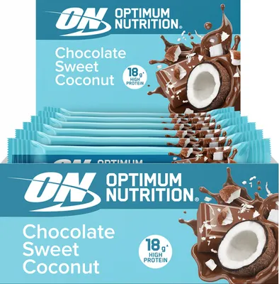 Produktbild von Optimum Nutrition Coconut Protein Bar (12x59g) Chocolate Sweet Coconut - Riegel - Protein-Riegel
