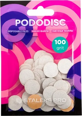 Zdjęcie produktu dla Staleks PodoDisc Pro Expert Białe wymienne nakładki S gradacja 100, 50 sztuk