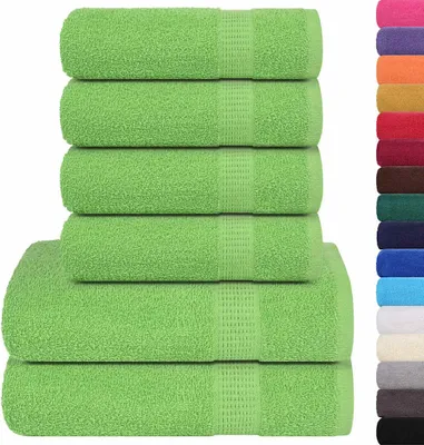Produktbild von vidaXL 6-tlg. Handtuch-Set FROGN Apfelgrün 360 g/m²