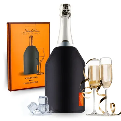 Produktbild von Kühlmanschette für Weinflaschen - Flaschenkühler Manschette für Wein, Sekt & Champagner - Weinflaschenkühler Weinmanschette mit Geschenkbox