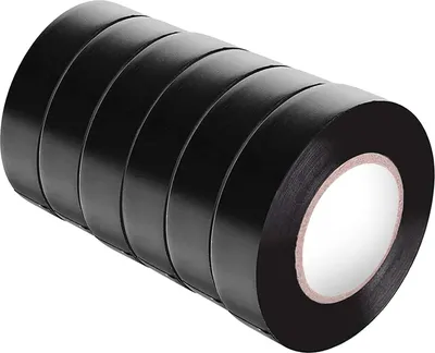 Produktbild von Comforty 6 Stück Schwarzes Isolierband Wasserfest,Selbstklebendes Isolierband,klebeband Wasserfest, für Verdrahtungsprojekte und Reparaturen-18 mm x 25 m