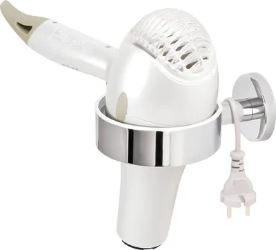 Produktbild von bremermann Bad-Serie LUCENTE - Haartrocknerhalter, Fönhalter aus Edelstahl verchromt