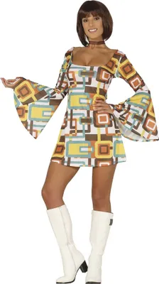 Produktbild von Fiestas Guirca - Disco-Kostüm-Kleid für Damen FG667 (L) (Bunt)