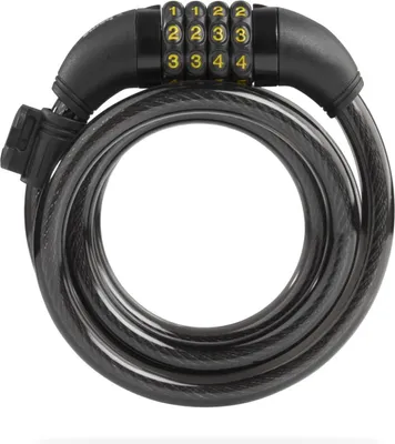 Produktbild von Fahrrad-Zahlenspiralschloss, 120 cm, Schwarz (00178135)
