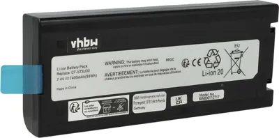 Produktbild von vhbw Akku Ersatz für Panasonic CF-VZSU30U, CF-VZSU30B, CF-VZSU30A, CF-VZSU30 für Notebook (7400 mAh, 7,4 V, Li-Ion)