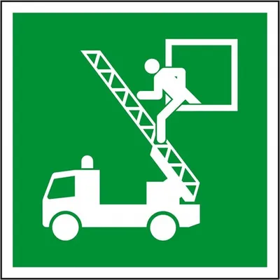 Produktbild von Dreifke® Aufkleber I Rettungszeichen Rettungsausstieg, Folie, selbstklebend, ...