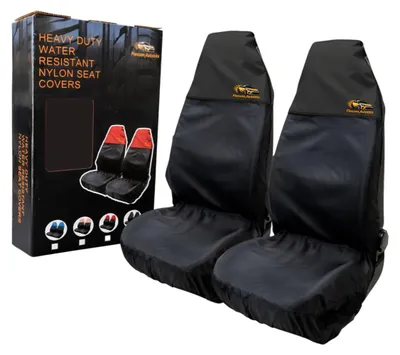 Produktbild von 2er-Set universelle, wasserdichte Nylon-Sitzschoner für Autositze – schwarz