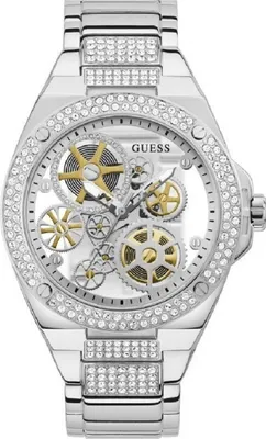 Produktbild von Guess Herren Armbanduhr Big Reveal Armband Edelstahl silber GW0323G1