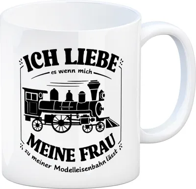 Produktbild von Ich liebe Modelleisenbahnen Kaffeebecher