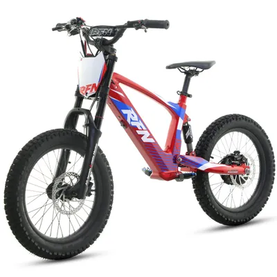Produktbild von RFN EVO Racing 18 18" Kinder-Elektromotorrad, 36V Akku, 3-Gang, IP66 wasserdicht, hydraulische Bremsen, leistungsstark