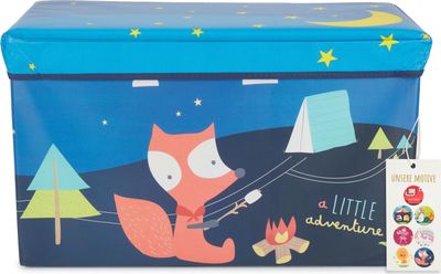 Bieco Spielzeugkiste mit Deckel - Pfadfinder Spielzeugkiste groß faltbar - 60x30x35 cm - Aufbewahrungsbox Kinder mit Deckel - Spielzeugkiste Sitzbank mit Stauraum Kinder Sitztruhe Sitzkiste Kinder