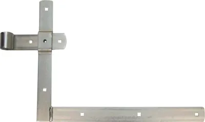 Immagine prodotto di Cerniere angolari per porte arrotolate su un lato, senza cono, gamba 600 x 400 mm, effetto acciaio inox