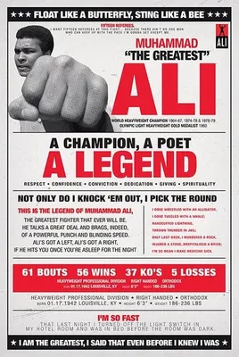 Obrázok produktu pre Muhammad Ali – Vintage – 61 x 91,5 cm – plagát