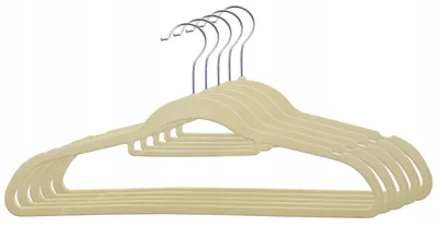 Produktbild von Maxi-Samtkleiderbügel, 5er-Set - beige