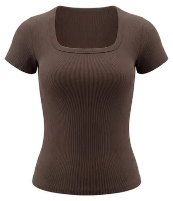 Image de T-shirt pour femme NAHIMA - couleur marron, taille XS