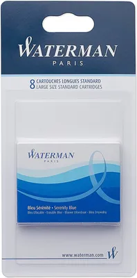 Zdjęcie produktu dla WATERMAN Tintenpatrone Stand. Serenity Blue 8 Stück Blister