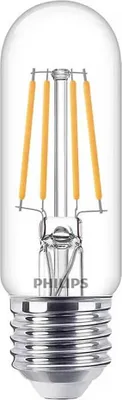 Produktbild von Philips Filament-Lampe, transparent, 40W T30 E27, 4,5 W, 40 W, E27, 470 lm, 15000 h, Kaltweiße
