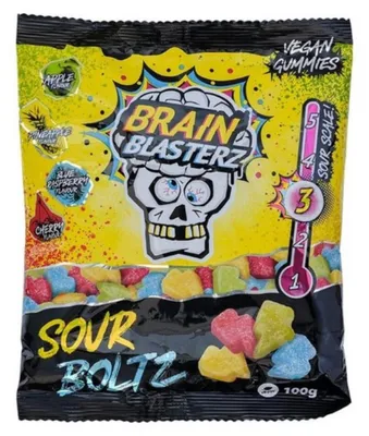 Zdjęcie produktu dla Brain Blasterz Sour Boltz (16 x 100 g)