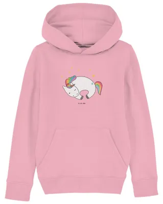 Produktbild von Mr. & Mrs. Panda Kinderpullover Einhorn Nacht 7-8 Jahre (122/128) - Baumwolle Pink - Geschenk, Sweatshirt, Hoodie, Freundin, Pullover, Kapuzenpullover, Unicorn, Sweater