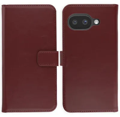 Produktbild von Selencia Echtledertasche für das Google Pixel 10a – Burgunderrot