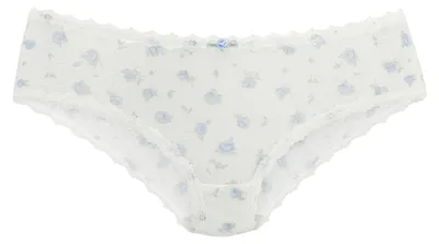 Produktbild von VIVANCE Panty Rosali weiß-hellblau Größe 40/42