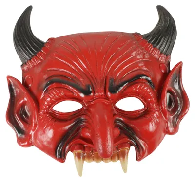 Produktbild von Realistische Horror Teufel Maske aus Gummi mit Gummiband für Halloween und Karneval