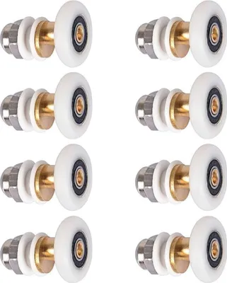 Produktbild von Duschtür - Rollenrolle für Duschtür, Schieberollen, Türrolle, Ersatzrad, 8 Stück, 25 mm