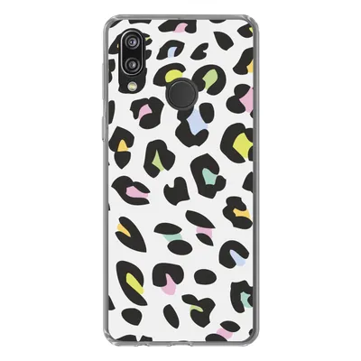 Produktbild von MuchoWow® Handyhülle Schutzhülle Hülle für Huawei P20 Lite (2020) Pantherdruck - Farben - Schwarz Silikon Softcase Handy Hülle - Kartenhalter