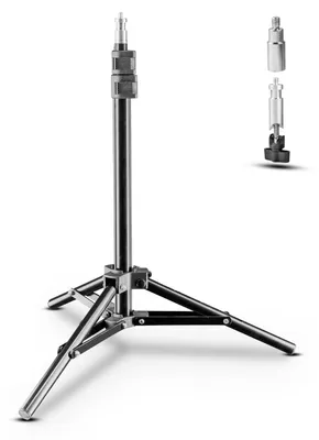 Zdjęcie produktu dla Statyw oświetleniowy - 108 cm - Czarny - Lekki statyw do lamp