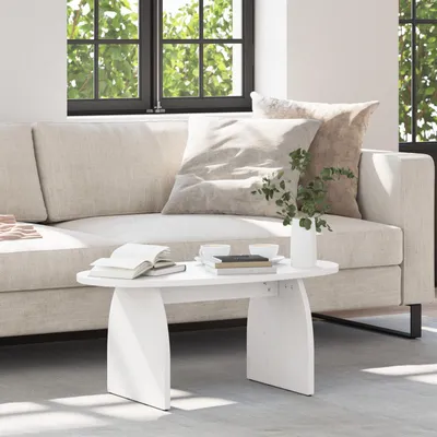 Produktbild von Couchtisch Weiß 80 x 40 x 35 cm Massivkiefer