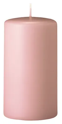 Zdjęcie produktu dla Świeczki stożkowe z płaską główką, kolor taupe-różowy, 60 x Ø 60 mm, 16 sztuk