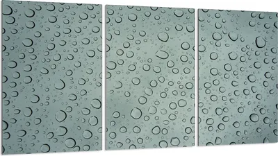 Produktbild von Herdabdeckplatten 3 teilig 30x52 Glaskeramikkochfeld Abdeckung Glas, Tropfen Grau