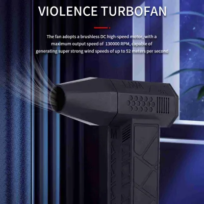 Immagine prodotto di Soffiatore a getto a secco con motore brushless portatile 130.000 giri/min Turbofan 200W ad alta potenza Soffiatore ad aria compressa Strumento per la pulizia della tastiera con interfaccia di ricarica di tipo C